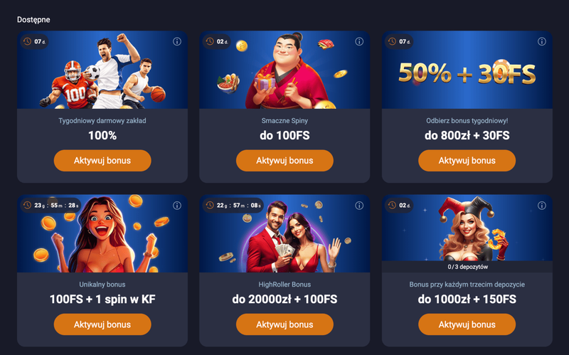 Bonusy i promocje w Vox Casino Polska